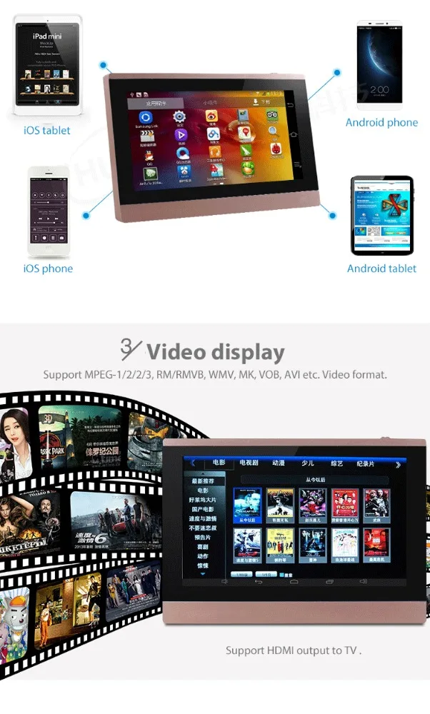 
Smart home system background music pad tablet player 