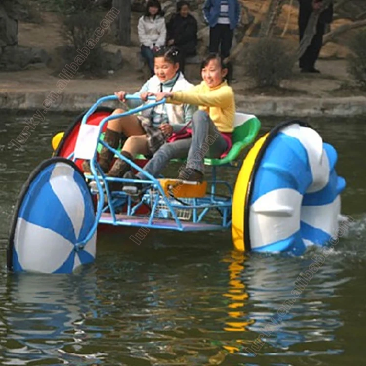 Water pedal boat tricycle aqua cycle water trikes cheap price water pedal bike with 3 big wheels
