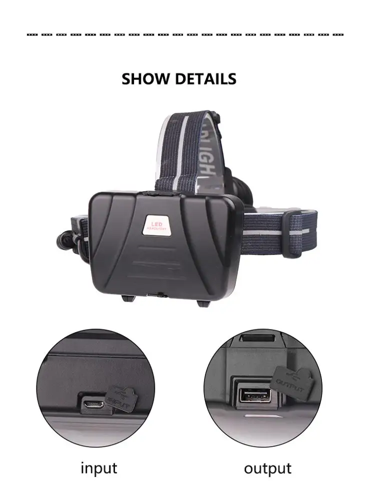 Новое поступление Регулируемый USB налобный фонарь перезаряжаемый масштабируемый водонепроницаемый 10000 люмен Высокая мощность XHP70 светодиодный налобный фонарь