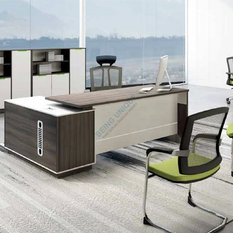 Stylish L Shape  modern 200cm white cheap simple small executive unique office computer table
