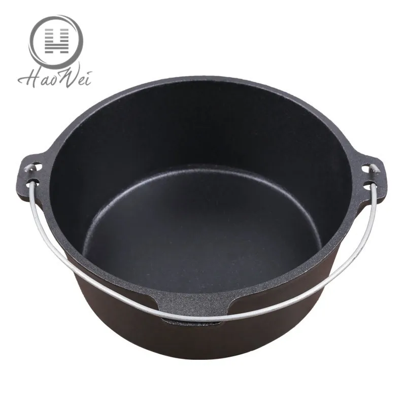 Outdoors equipment stock pot camping use kitchen hanging cast iron dutch oven