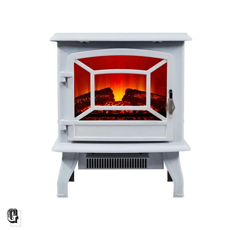 kamin konsole holz glass indoor used electric fireplace white with ERP