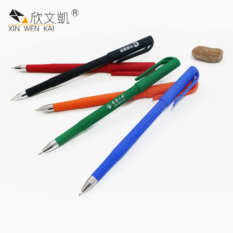 
Free Sample Chinese Manufacturer Supply Flat Type Black Color Ballpoint Pen 