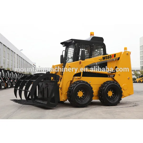 Hot Sale Chinese WS50 Skid Steer Loader with Sweeper for rental
