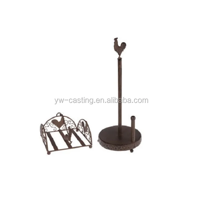 Заводская дешевая цена, винтажный чугунный декоративный держатель для бумажных полотенец