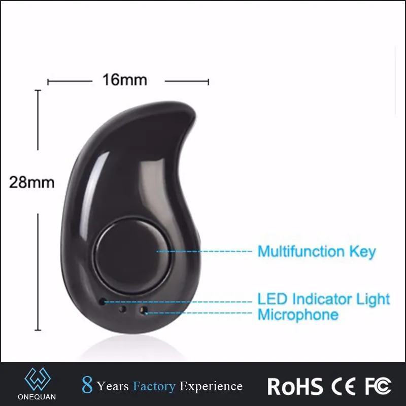 Горячие продукты спорт беспроводная связь bluetooth стерео невидимый наушник