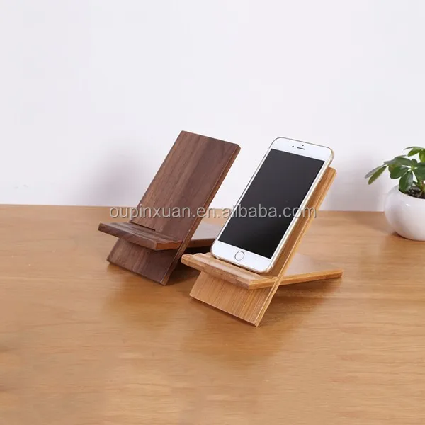 Totally natural and high-quality home accessories, desk phone accessory removable bamboo mobile phone holder