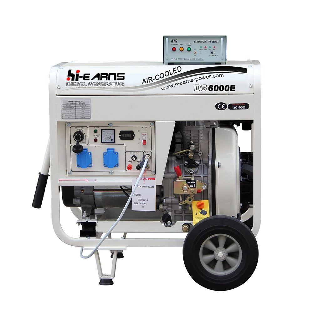 Автоматический старт 5 кВт портативный дизельный генератор с функцией ATS