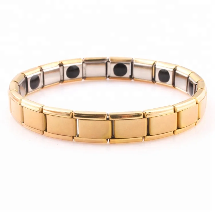 Scalar Energy Elastic Magnetic Germanium Stainless Bracelet for Best Friend