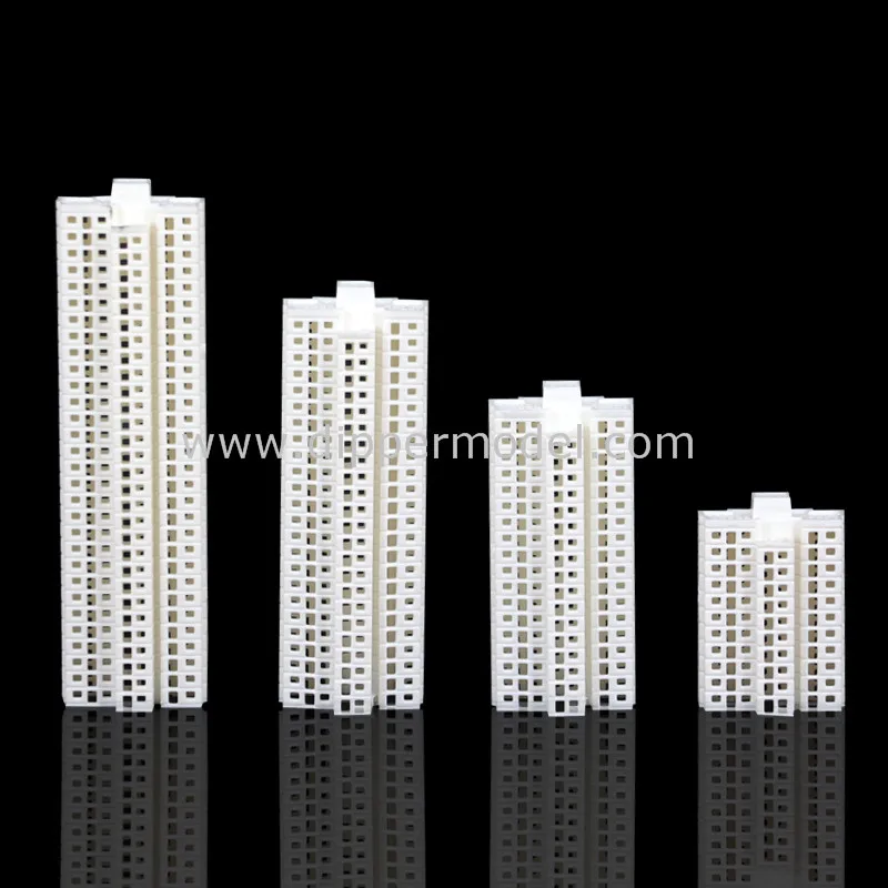Plastic miniature scale architectural building model