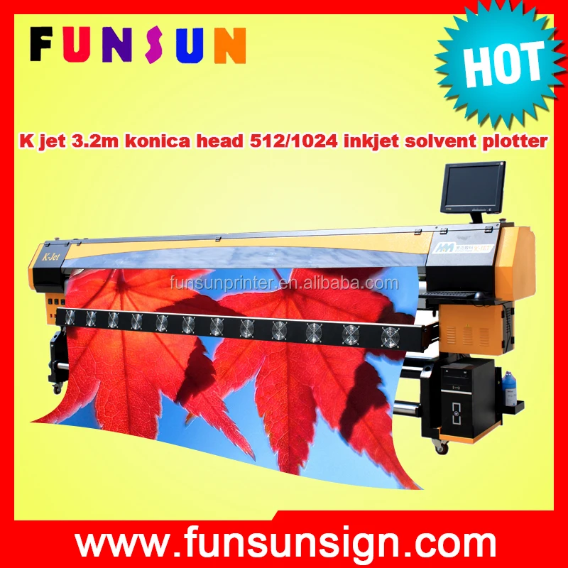Outdoor Print Jet K 3.2m konica head 14pl eco solvent printer