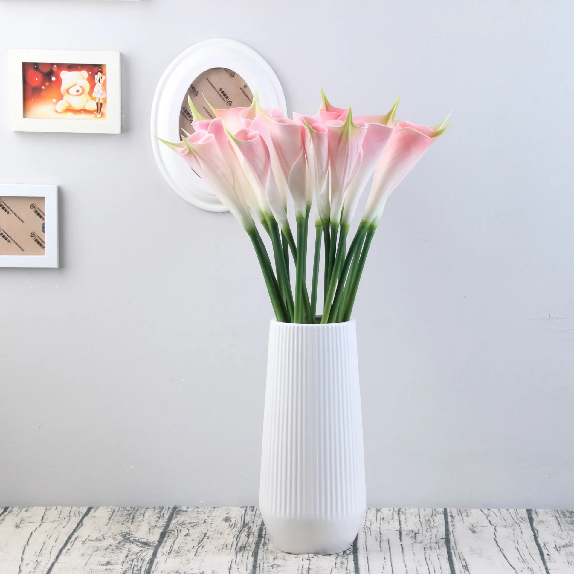 Wholesale Fashion Real Touch PU Calla Lily Bulbs Artificial Flower for Wedding and Home Decoration