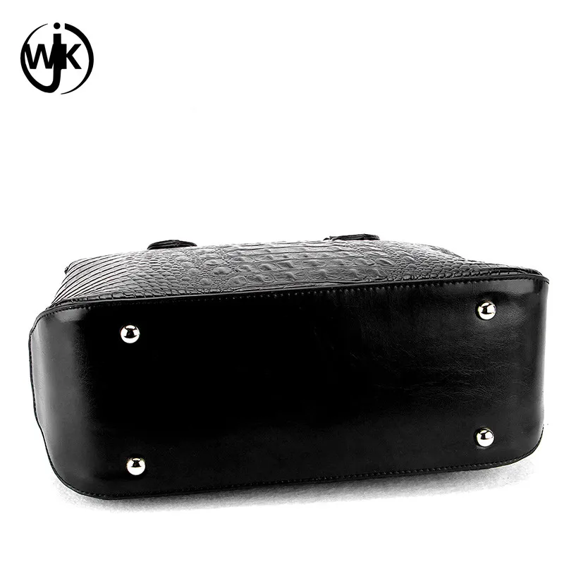 manufacturers genuine leather embossed crocodile sling bag ladies black luxury handbags with scarf