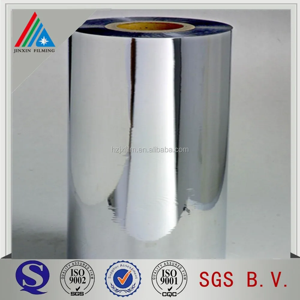 Pin Hole Free Yarn Grade Color Coated Metallized PET Film