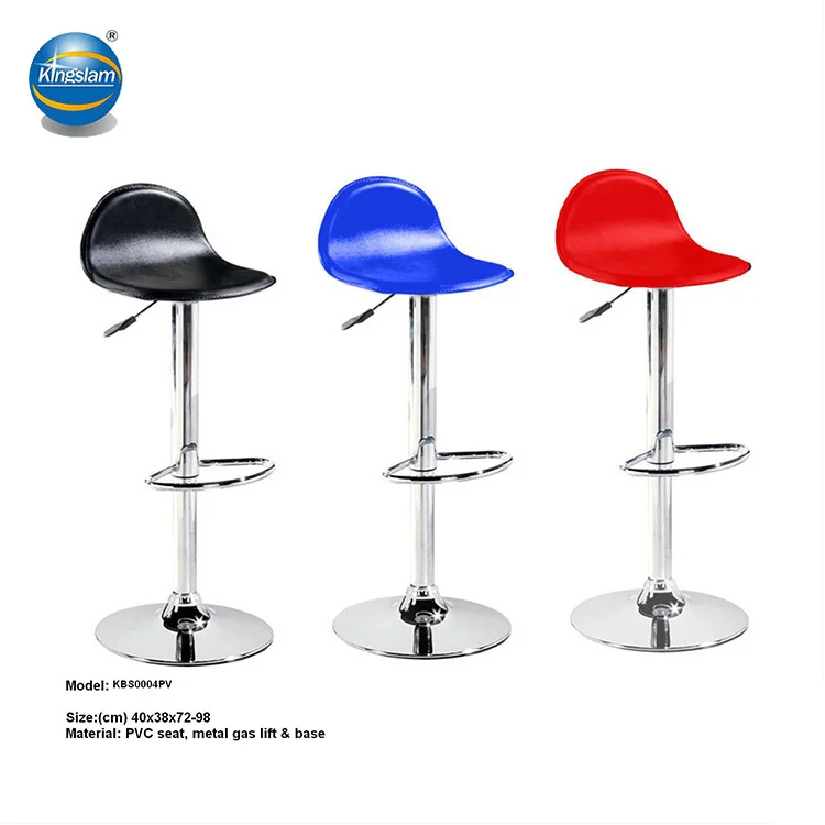 
comfortable swivel plastic bar chairs with backrest 