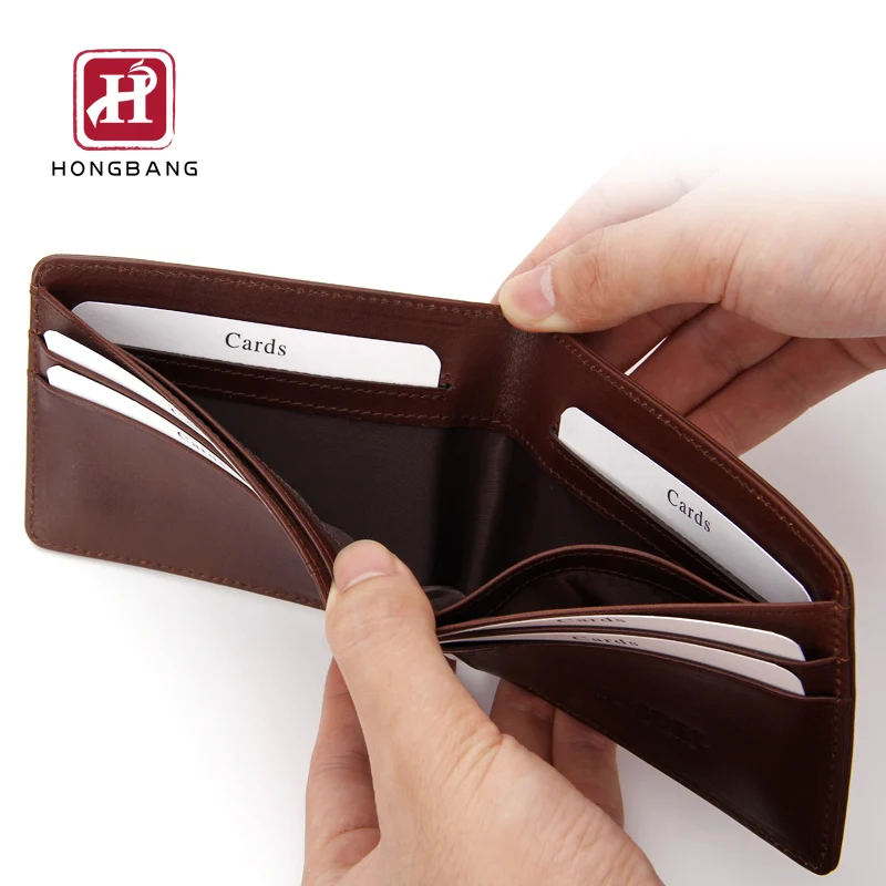Hong Bang leather factory wallets leather men rfid blocking