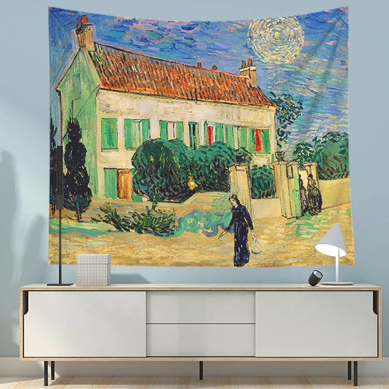 
Custom Van Gogh Abstract Colorful Home Decor Hanging Tapestry For Bedroom 