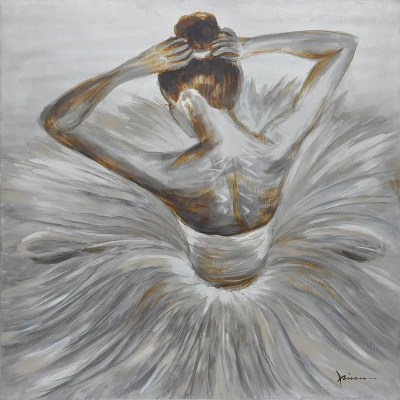 Wholesale Beautiful Lady Figure Art Painting Ballet Dancing Girl Canvas Oil Painting