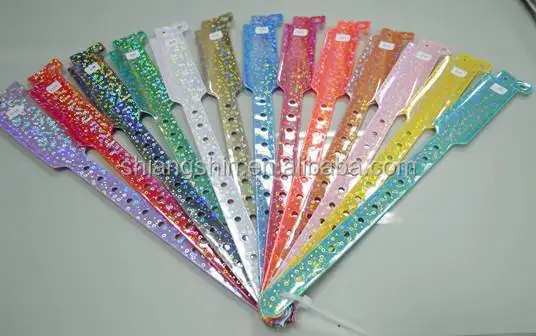 
vinyl identification wristbands for entertainment/security use 