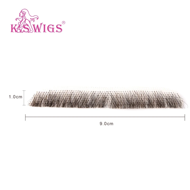
K.S WIGS 100% Handmade Human Hair False Beard 