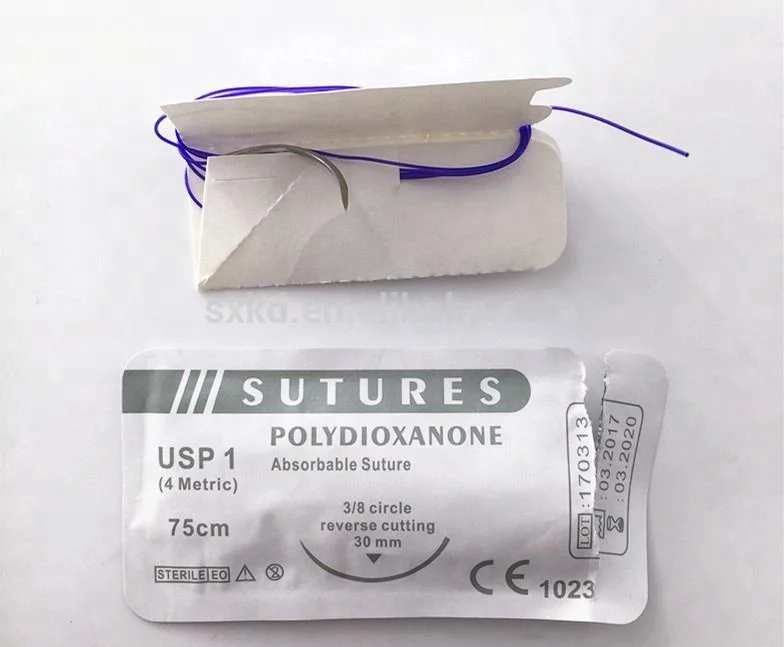 
ZJKR KD911 veterinary surgical suture thread with needle for animal 