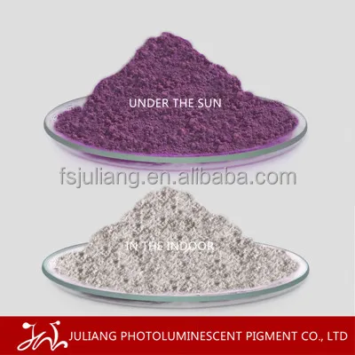 UV light photochromic pigment powder and color change pigment powder for T-shirt