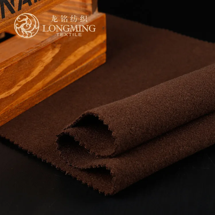 China textile wonderful price wholesale 100% polyester fiber velvet brushed flannel suiting fabric