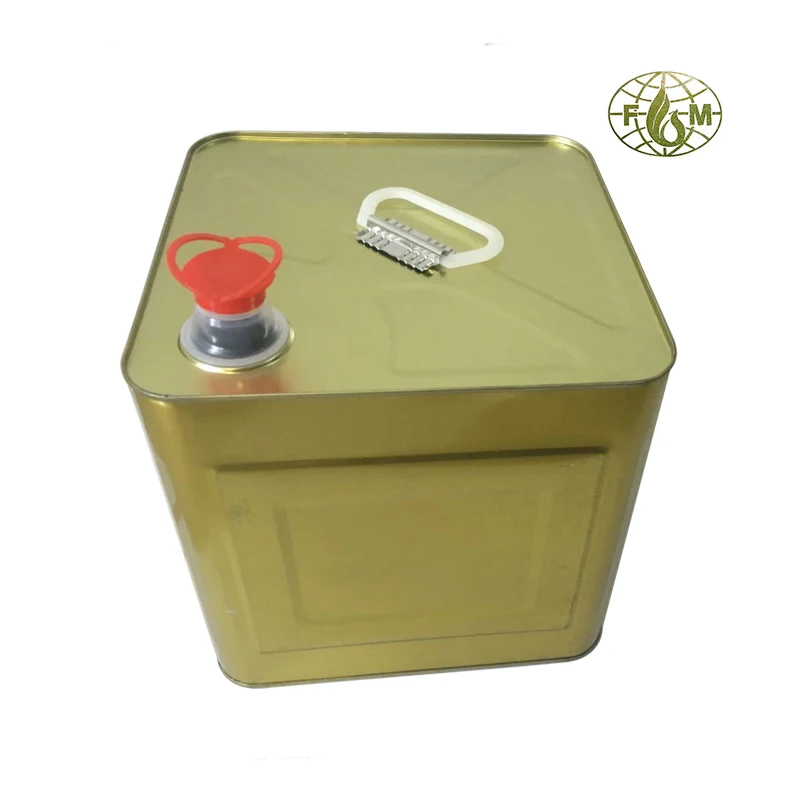 10 liter square metal tin pail with plastic lids