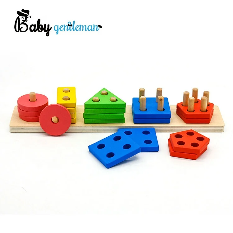 Lowest price educational wooden geometric blocks for children Z13052D