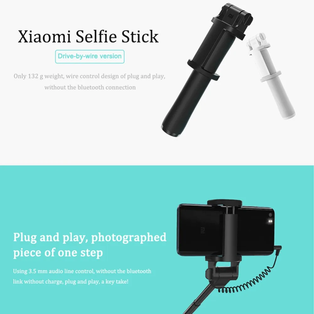 
Original Xiaomi Mi Foldable Tripod Selfie Stick Bluetooth Selfiestick With Wireless Shutter Selfie Stick For Mobilephones 