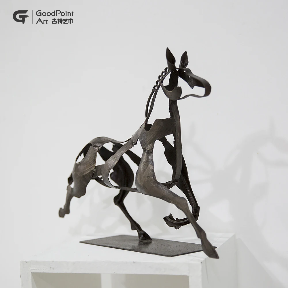 
innovative products 3d vintage office decor souvenir horse art sculpture metal handmade 
