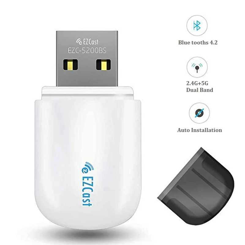 
New Arrival Wireless USB WiFi Adapter Bluetooths 4.2 5G/2.5G Dual Band Wireless Adapter for PC/Desktop/Laptop 