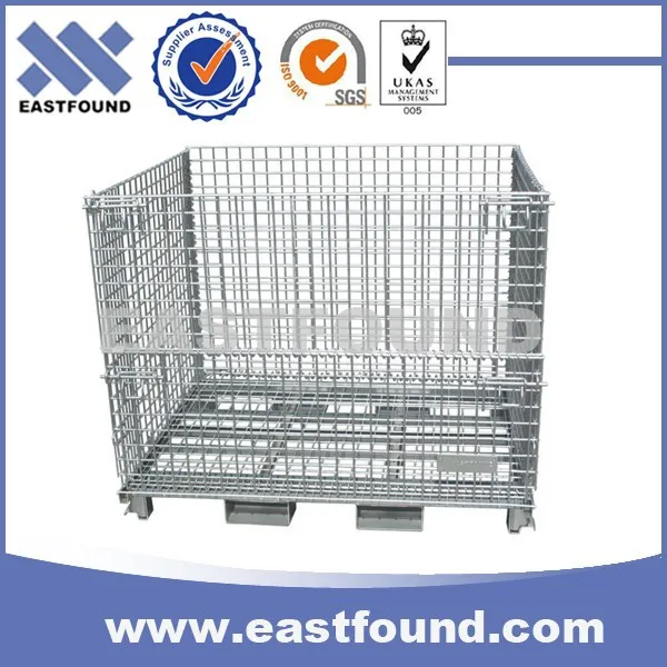 
Heavy Duty Forklift Wire Container for Industrial Storage Stackable Storage Bin Metal Cage 