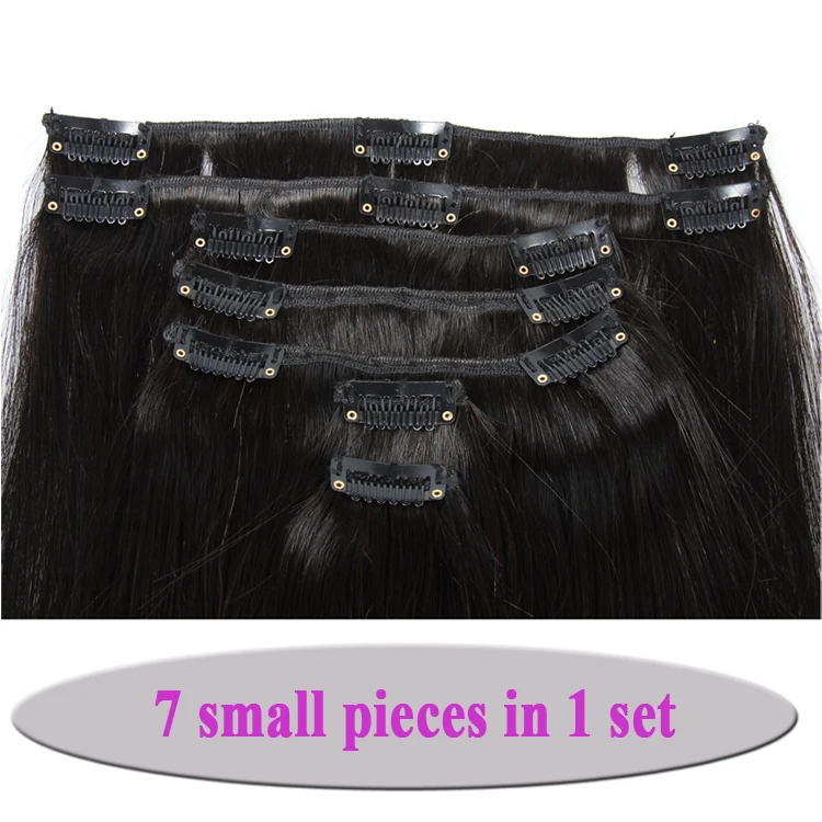 Xibolai new arrival Clip in hair 3 sets for full head unprocessed virgin human hair dubai