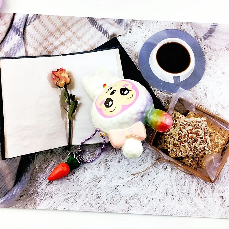 
2019 new design PU foam squishy anti stress relievers rabbit promotional gifts items for children. 