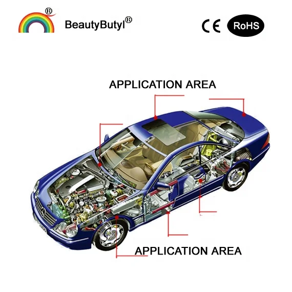 
Aluminum plate butyl rubber sound deadener pad 