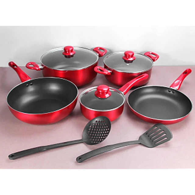 
Aluminum non-stick inner coating high quality cookware set 