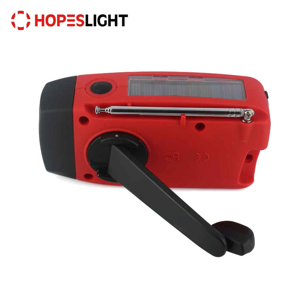 Outdoor Solar Hand Crank Radio with Emergency Flashlight, FM/AM/NOAA Weather Bank Radio, Power Bank Function