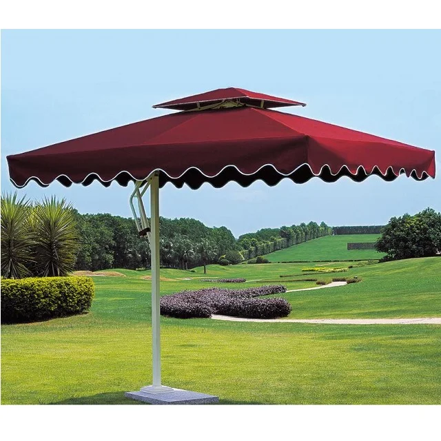 3*3m Garden Side Post Parasol Aluminum Outdoor Patio Umbrellas sun parasol outdoor umbrella supplier