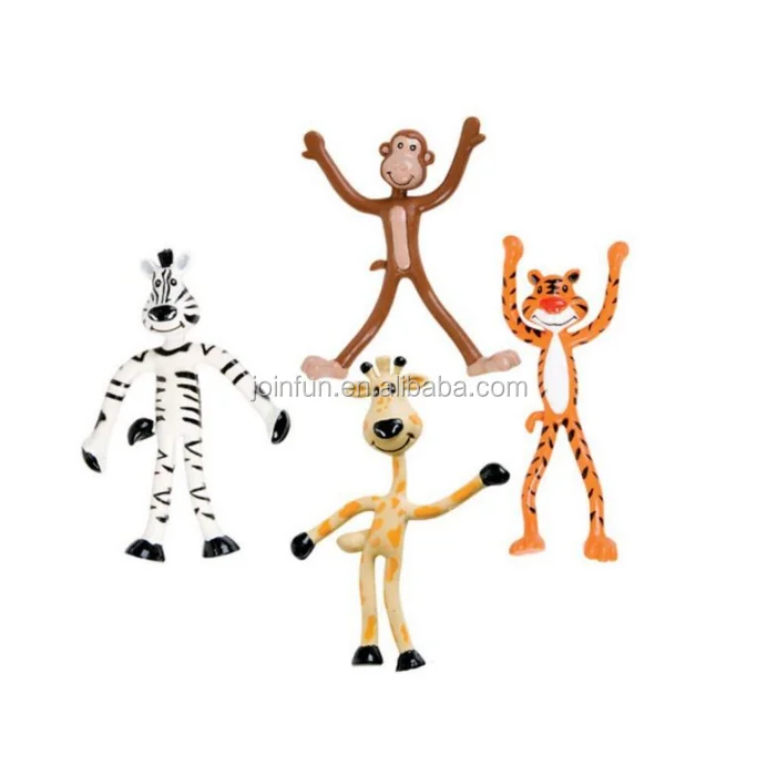 custom make metal wire bendable figure plastic toys, plastic bendable figure with wire bones