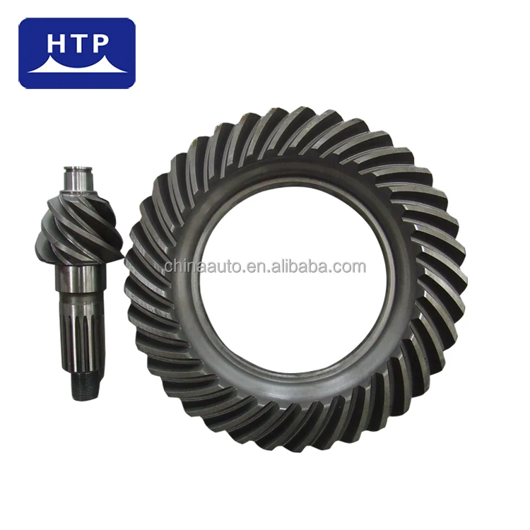 professional manufacture differential gear parts crown wheel pinion gear for MITSUBISHI 4D34 with ratio 7*40