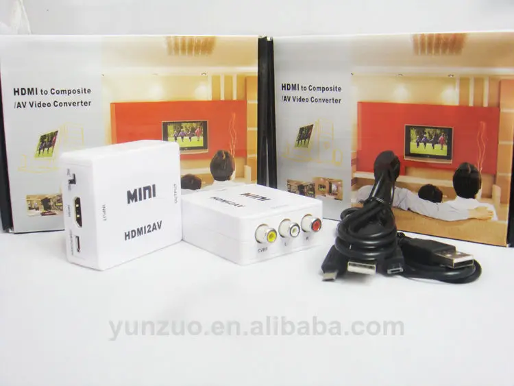 мини hdmi на а. в. сильный/cvbs конвертер коробка 1080p