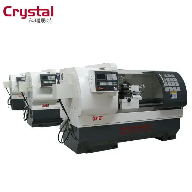 Heavy Duty High Precision Flat Bed Horizontal 6150 CNC Lathe With CE