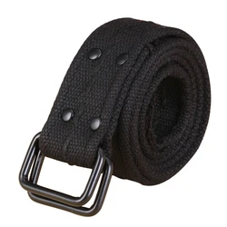 Retro Colorful Double D-ring Metal Buckle Fabric Belt