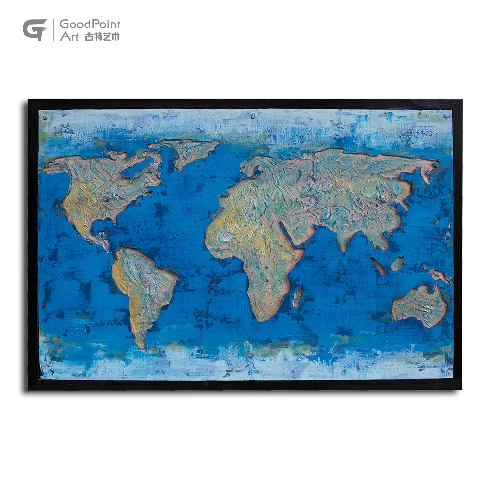 
Fabulos modern decoration rustic metal sculpture world map gift wood wall art 