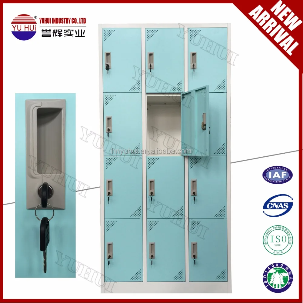 
12 door steel locker cabinet / green color metal 12 door locker 
