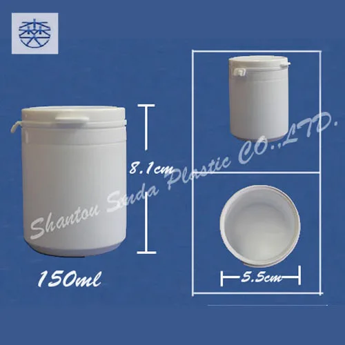 HDPE plastic bottle logo/color OEM 150cc/5oz round plastic bottle with tear off cap