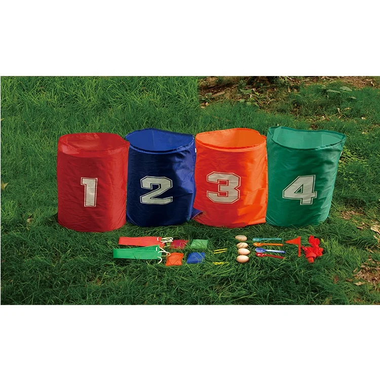 4 in 1 Party  Game Set Fun Outdoor Games Sack Jumping Race Bags For Kids