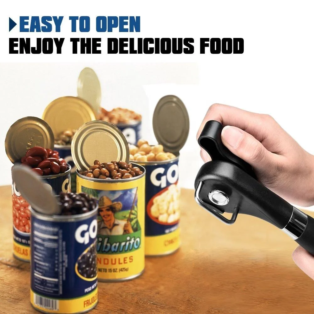 Stainless Steel Sharp Blade Manual Can Opener with Comfortable Grip