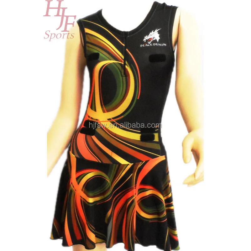 best quality custom sublimated red/royal netball bodysuit&uniform sport wear